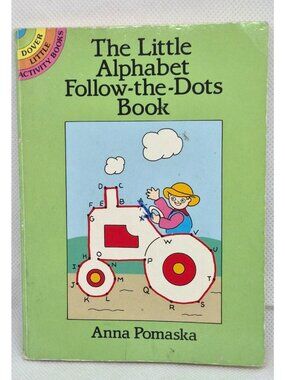 Vintage 1988 Little Alphabet Follow-The-Dots Book | Anna Pomaska Dover Education